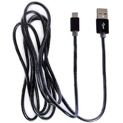 Chrome Braided Micro USB Cable 6ft