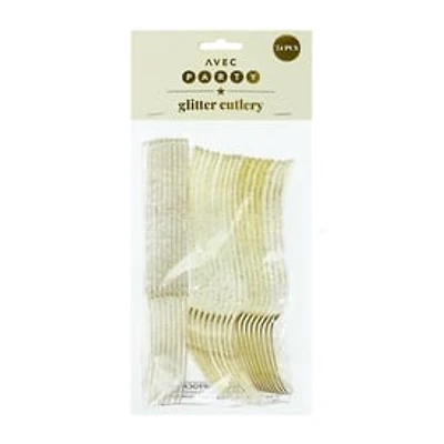 Avec Party Glitter Cutlery 24-Pack
