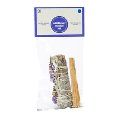 Organic Wildflower & Palo Santo Smudge Stick Set 2-Count