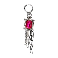 Charmed Pink Gem Cluster Key Ring