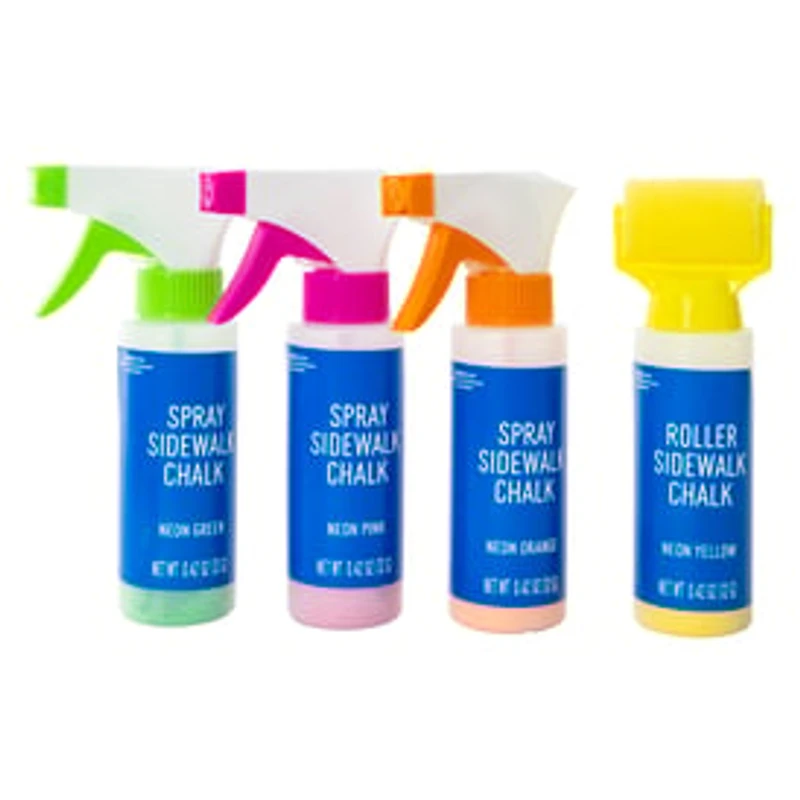 Sidewalk Chalk Spray & Roller Set