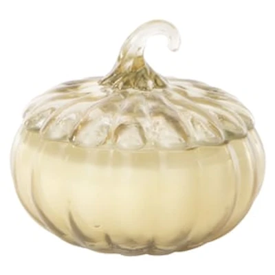 Glass Pumpkin Candle