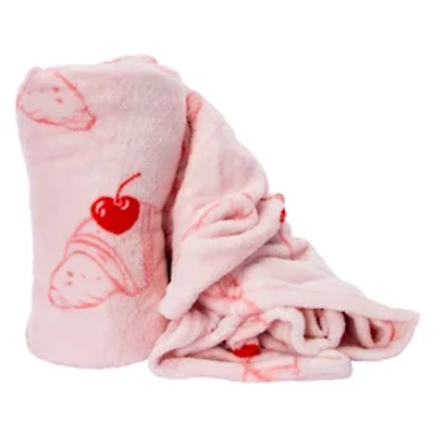 Dessert-Printed Fleece Throw Blanket 50in x 60in