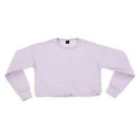 Juniors Cropped Bungee Sweatshirt - Lavender