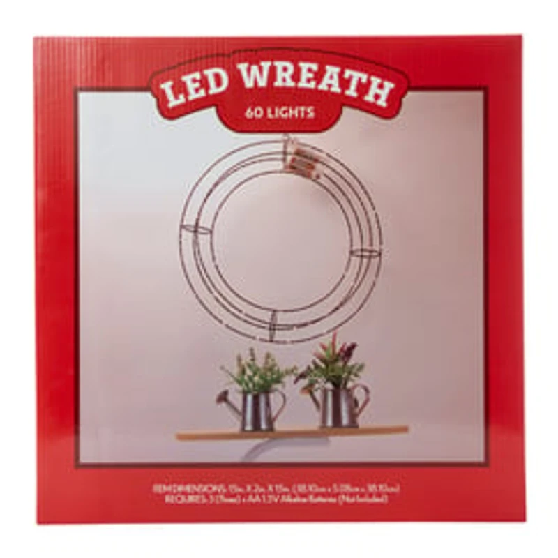 LED Wreath 15in
