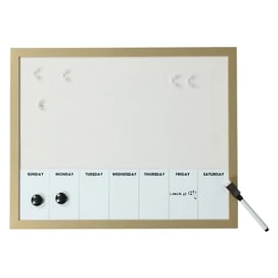 Dry Erase Weekly Calendar & Bulletin Board 12in x 15in