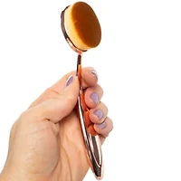 Large Oval Blending Makeup Brush - Rose Gold