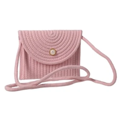 Woven Crossbody Bag - Pink