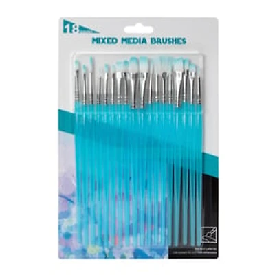 Mixed Media Paint Brushes 18-Count