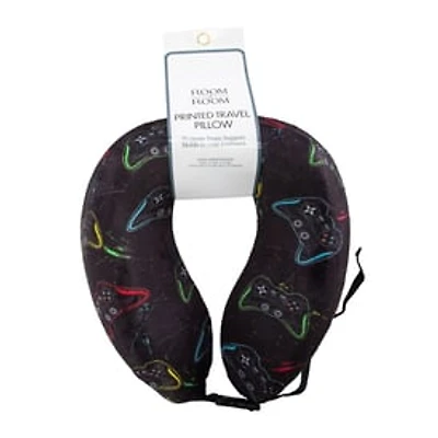 Printed Memory Foam Travel Pillow 10in x 11in