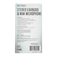 Stereo Earbuds & Mini Microphone