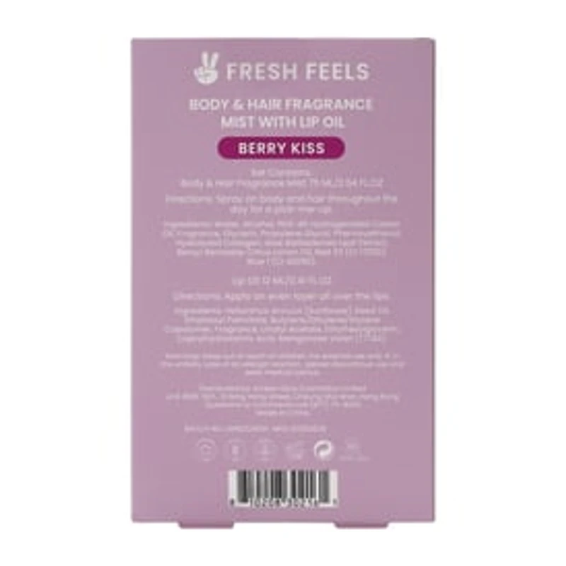 Fresh Feels Berry Kiss Body & Hair Fragrance Mist With Lip Oil