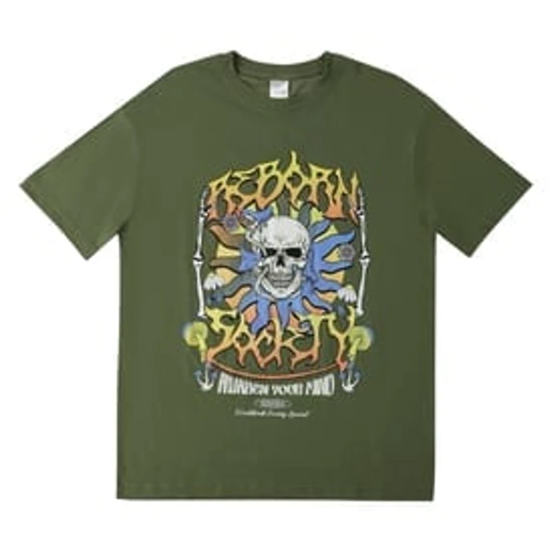 Reborn Society Skull Graphic Tee