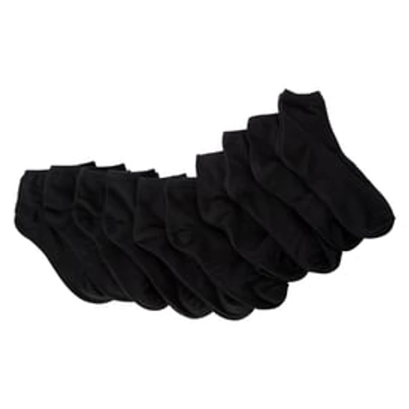 10-Pack Ladies Quarter Crew Socks
