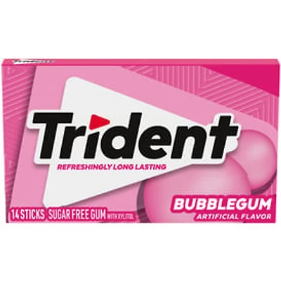 Trident® Bubblegum Sugar-Free Gum - 14 Sticks
