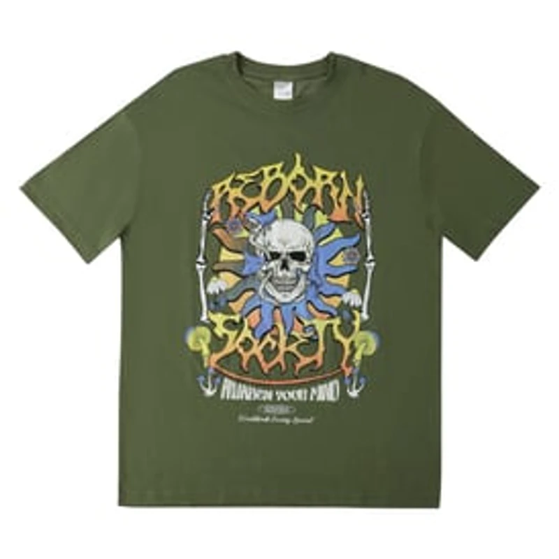 Reborn Society Skull Graphic Tee