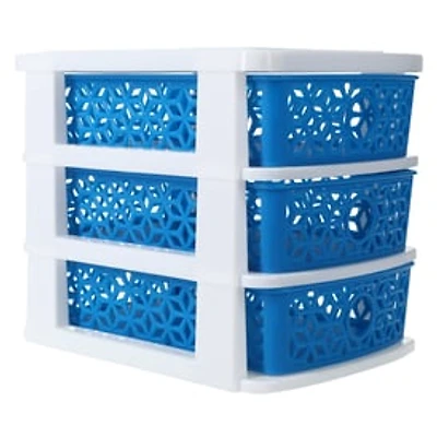 Kaleidoscope Weave 3-Drawer Mini Organizer 7.5in x 6.2in
