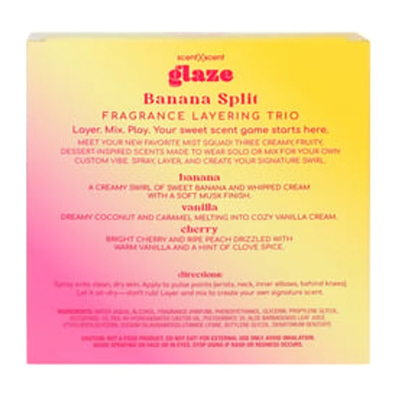 Glaze Banana Split Fragrance Layering Trio