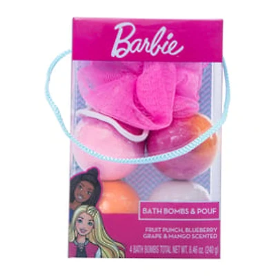 Bath Bomb & Pouf Set