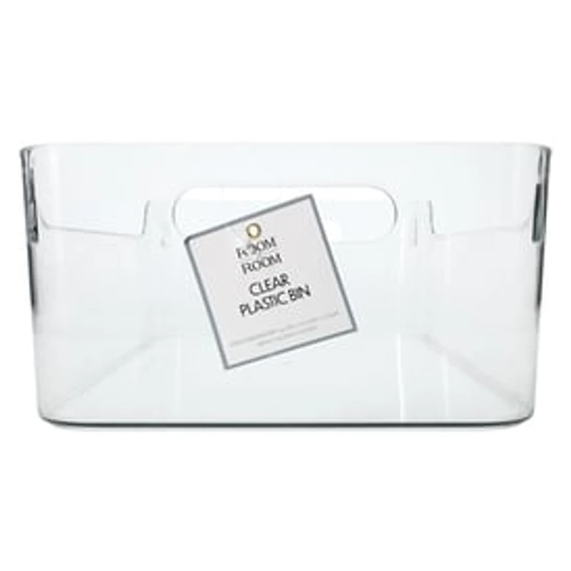 Large Clear Plastic Bin 10in x 14in