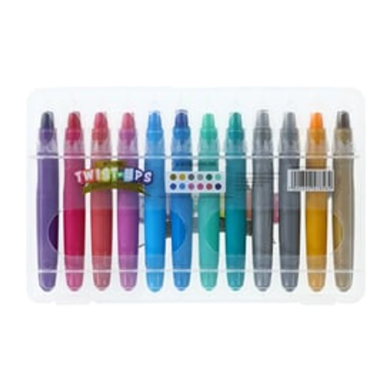 Metallic Twist-Ups Gel Crayons 12-Pack
