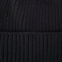 Corner Patch Ribbed Beanie