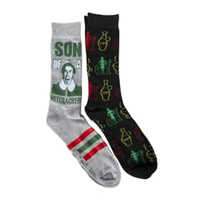 2-Pack Young Mens Holiday Movie Crew Socks