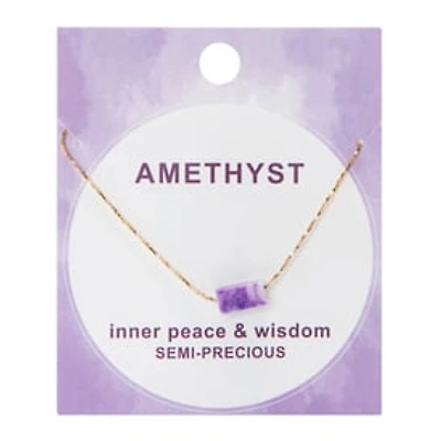 Semi-Precious Stone Bar Necklace