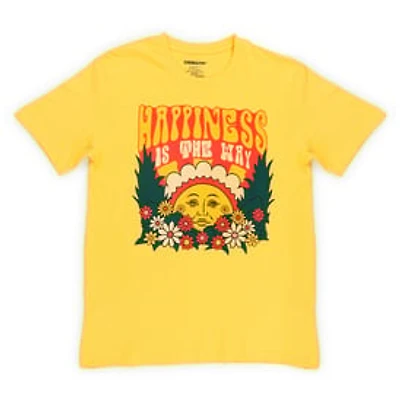 Juniors 'Happiness Is The Way' Retro Graphic Tee