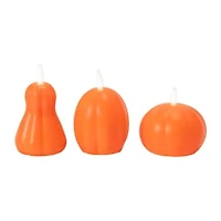 Halloween LED Pumpkin Candles 3-Pack