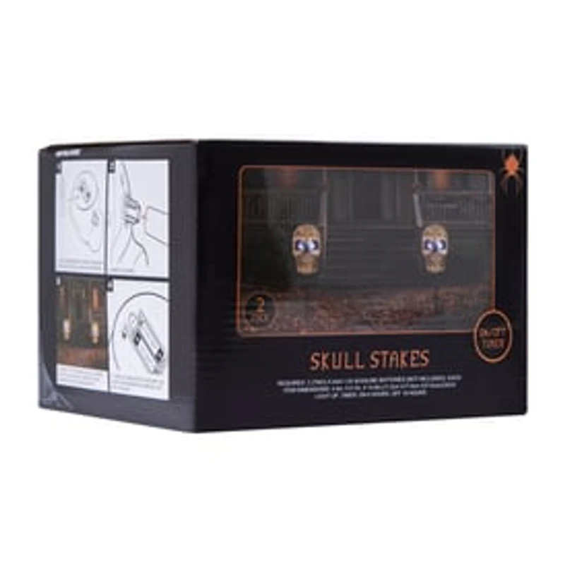 Halloween Skull Stakes 2-Pack
