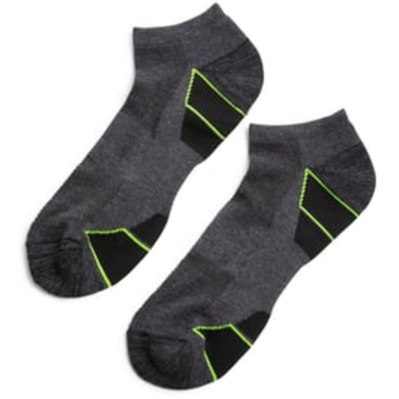 Series-8 Fitness™ Charcoal Gray Men's Performance Low Cut Socks 5-Pack