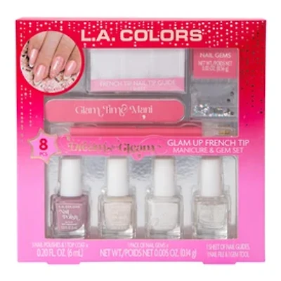 Glam Up French Tip Manicure & Gem Set 8-Piece