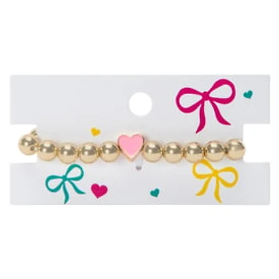 Gold Beaded Heart Bracelet