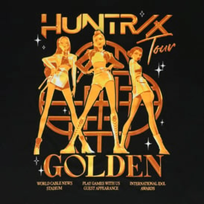 KPop Demon Hunters HUNTRX Golden Tour Graphic Tee