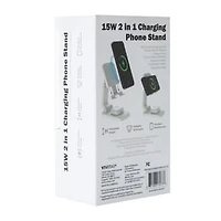 15W 2-In-1 Charging Phone Stand