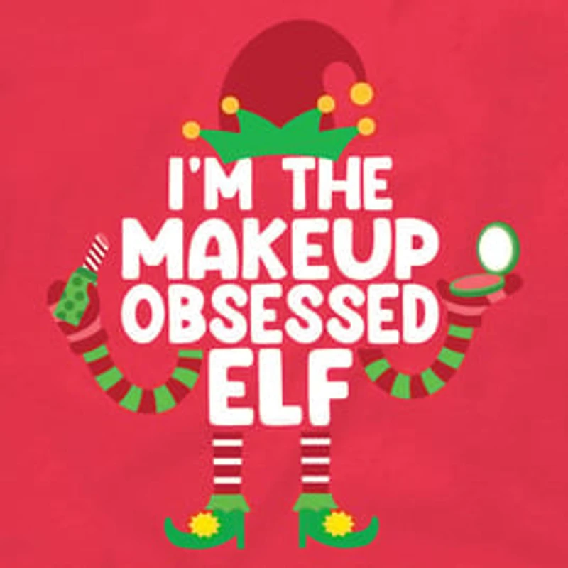 Makeup Obsessed Elf Christmas Graphic Tee