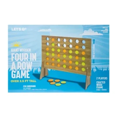 Giant Wooden Four In A Row Game 30in