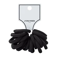 Black Lycra Ponies 20-Pieces
