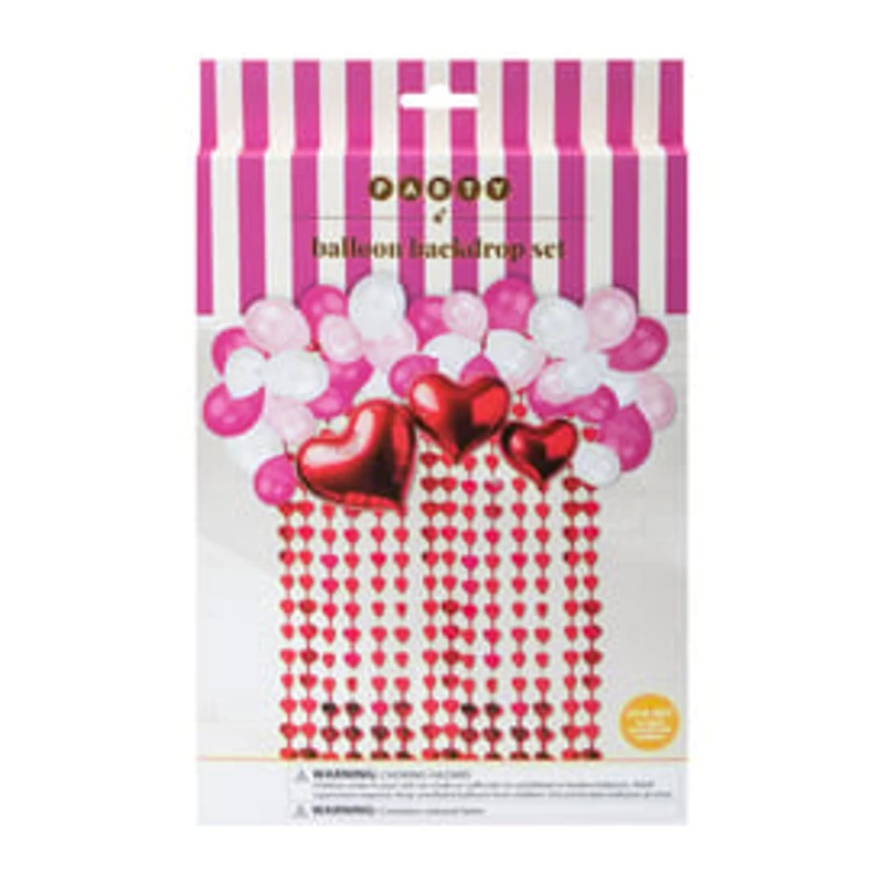 Valentine's Day Party Balloon Backdrop Set