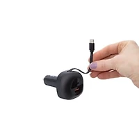 20W Car Charger With Retractable USB-C Cable