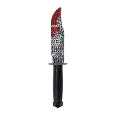 Bloody Rhinestone Knife Halloween Prop Accessory