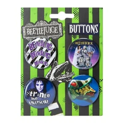 Halloween Button Pins 4-Pack Set