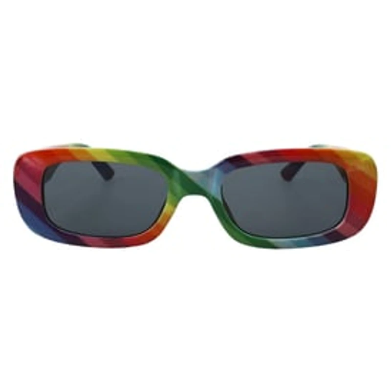 Ladies Rainbow Pride Rectangle Sunglasses