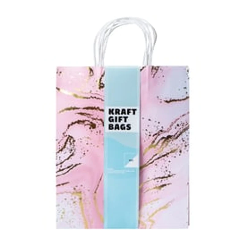 Kraft Design Gift Bags 5-Pack