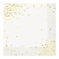 Gold Polka Dot Party Napkins 16-Count