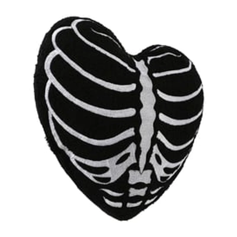 Halloween Skeleton Rib Heart Pillow