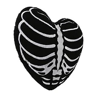 Halloween Skeleton Rib Heart Pillow