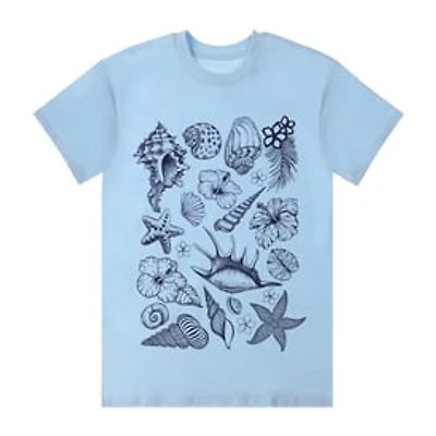 Seashells Collage Graphic Tee