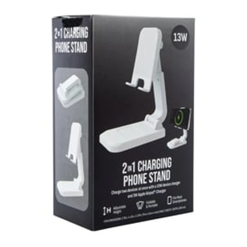 13W 2-In-1 Charging Phone Stand